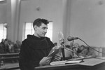 Fra Mamerto Margetić tijekom montiranoga sudskoga postupka protiv nadbiskupa Alojzija Stepinca 1946.